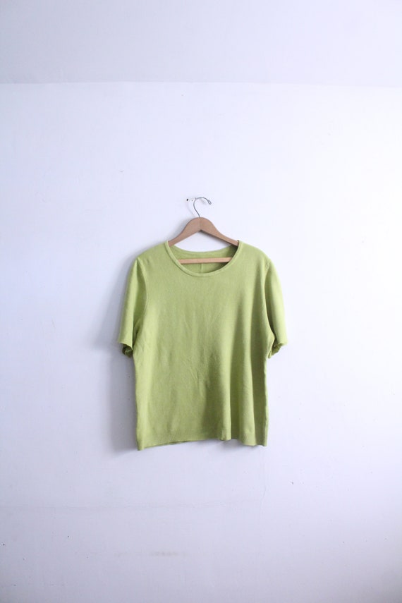 Minimal Lime 90s Slouchy Sweater