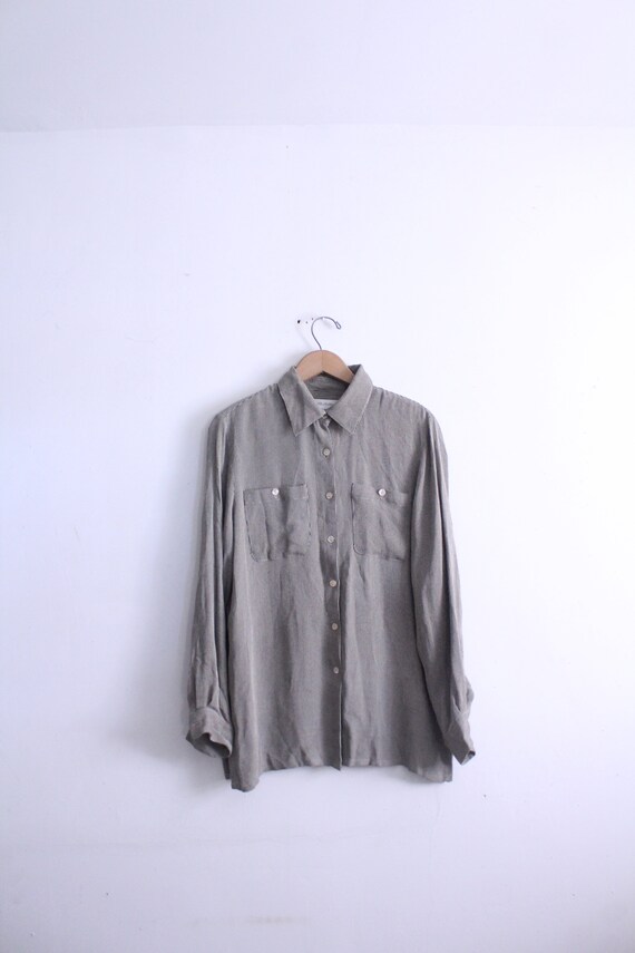 Minimal Striped 90s Loose Blouse
