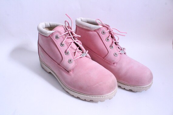pastel pink timberlands