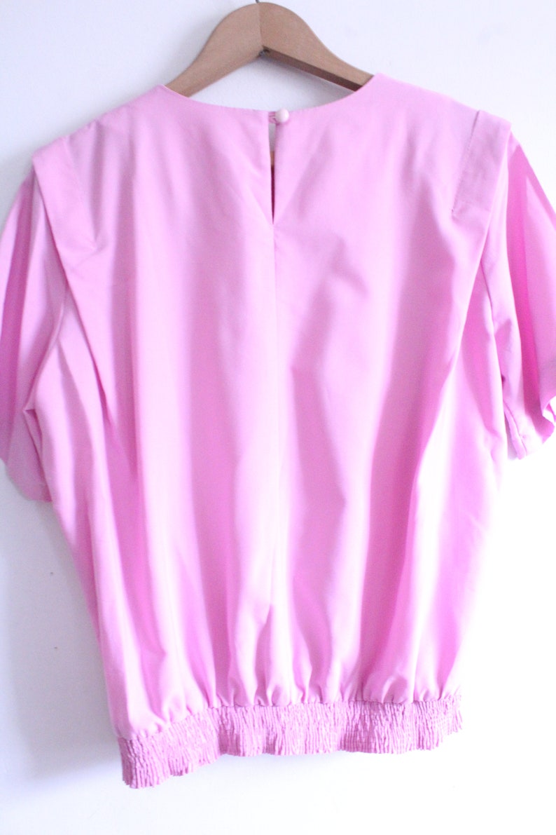 Mauve Pink 80s Girly Blouse