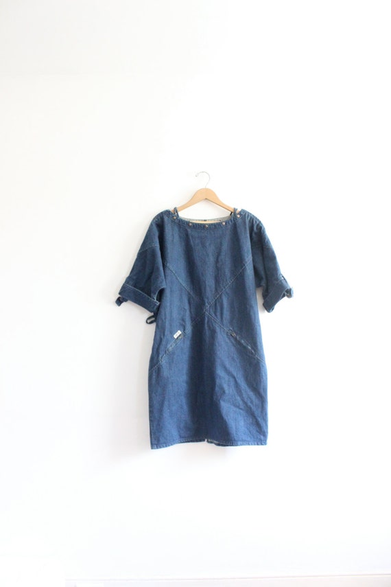 Structured Loose Denim Dress