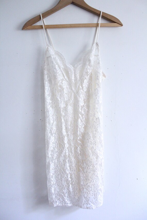 Sheer Lace 90s Slip Dress Gem