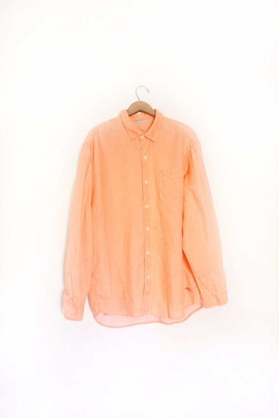 orange linen shirt Gem