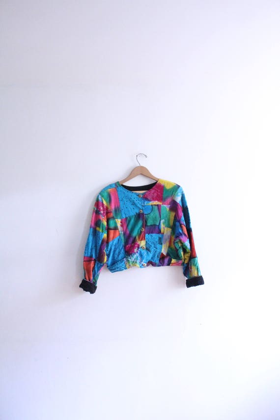Reversible Rainbow Patchwork Jacket