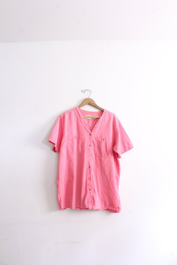 Minimal Pink 90s Baseball Shirt