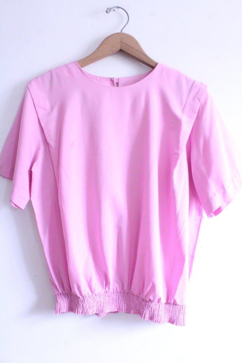 Mauve Pink 80s Girly Blouse
