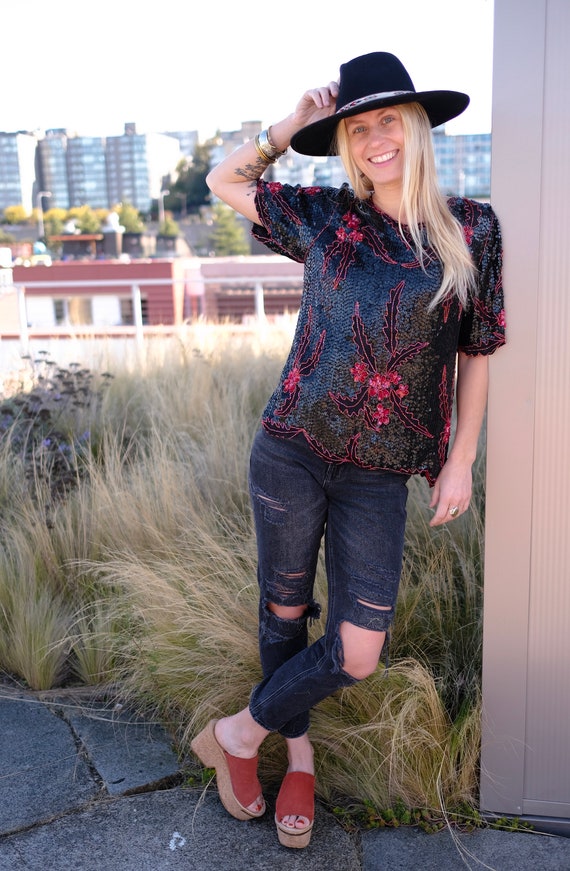 Black sequin Blouse