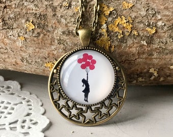 Art Bijoux  Pendant Banksy *Flying Balloon Girl*