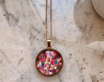 Gold steel  Pendant Paul Klee - limited edition