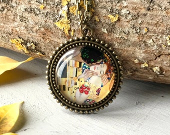 Art Bijoux  Pendant Klimt *The Kiss* Pendant Cameo