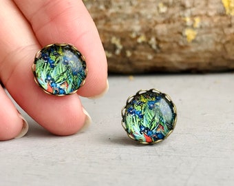 Stud Earrings Van Gogh *Irises*