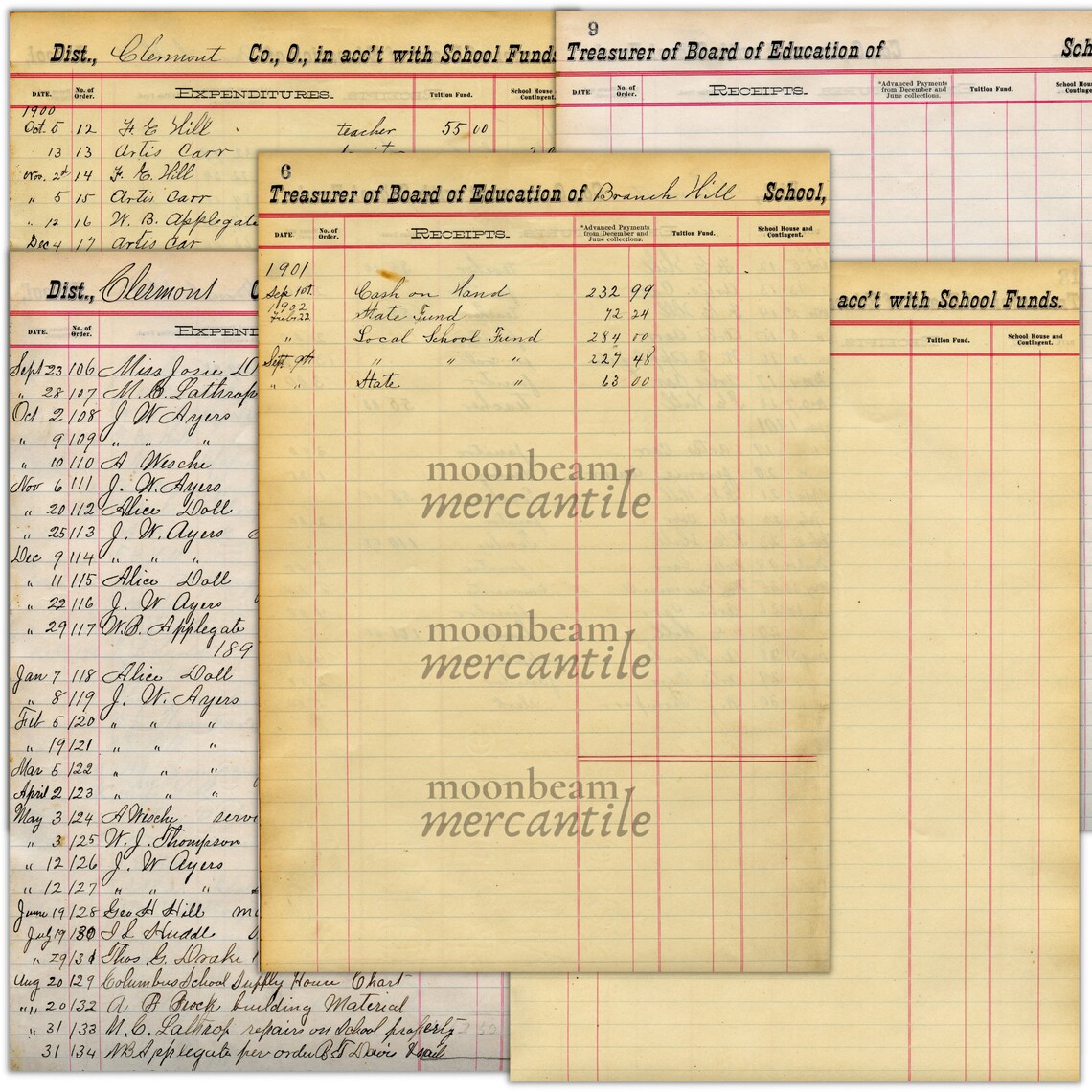 Vintage Antique Ledger Paper. 15 Unique Pages. Blank and Etsy España