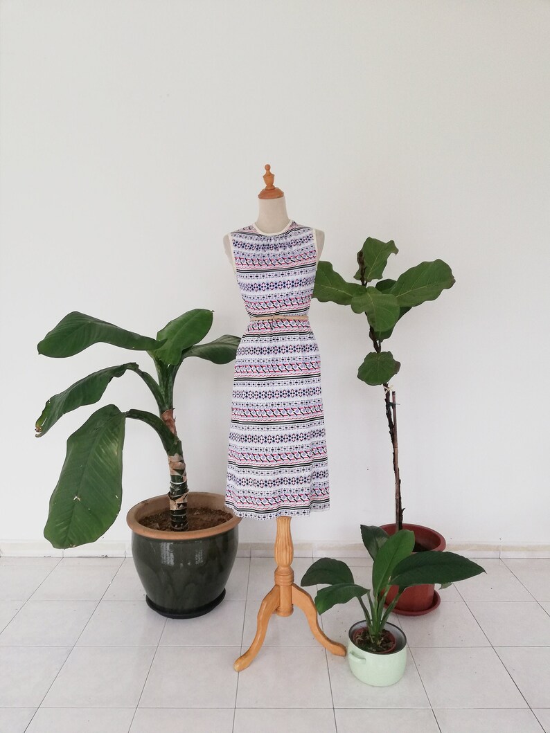 Modern Tribal Print Sleeveless Dress