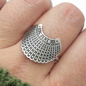 RBG Sent Me Ring – Silver, Brass, or Bronze Dissent Collar | Women’s Rights Jewelry