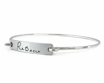 Pulsera Taylor – Pulsera de plata de ley con escritura a mano / Joyería conmemorativa personalizada