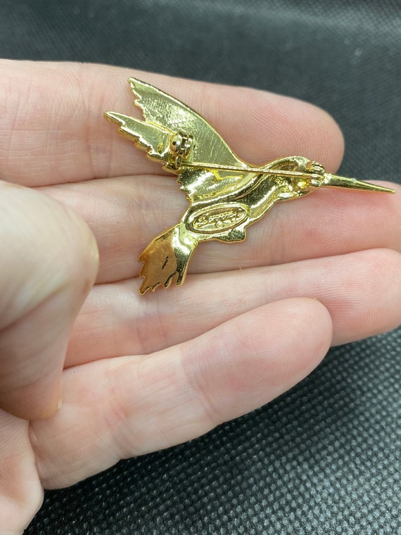 Vintage Hummingbird Pin by Danecraft - image 2