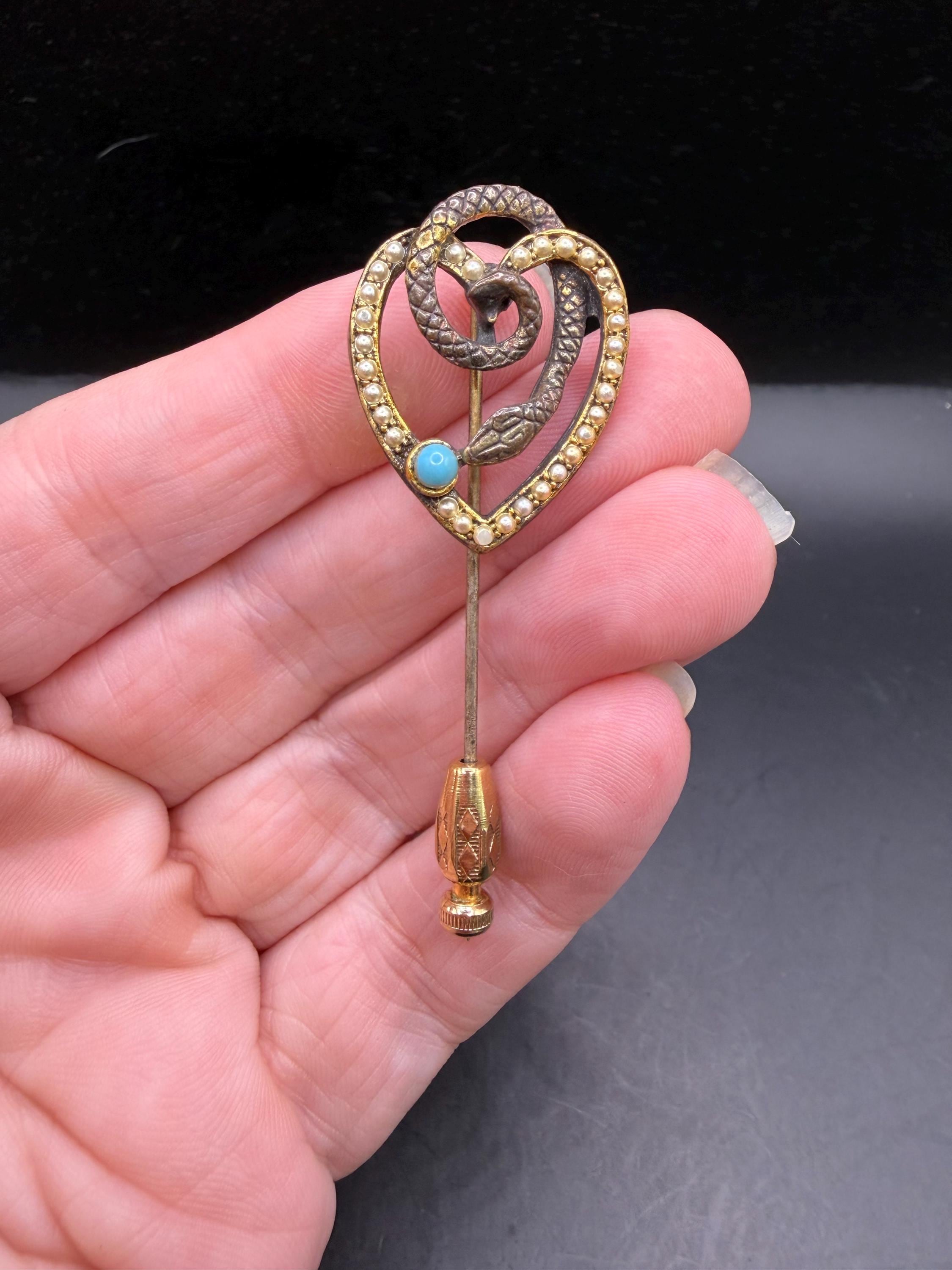 Antique Victorian Pearl Stick Pin - Etsy