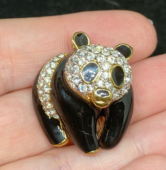 Vintage Panda Bear Pin - image 1