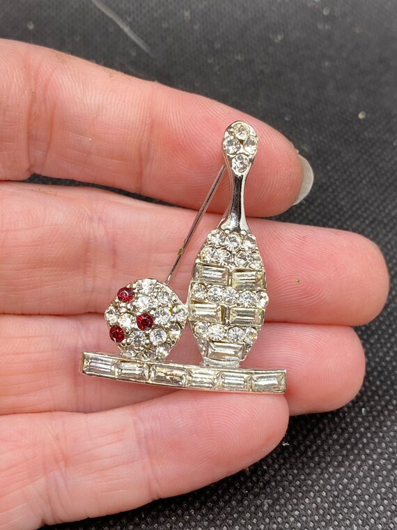 vintage rhinestone bowling pin Gem