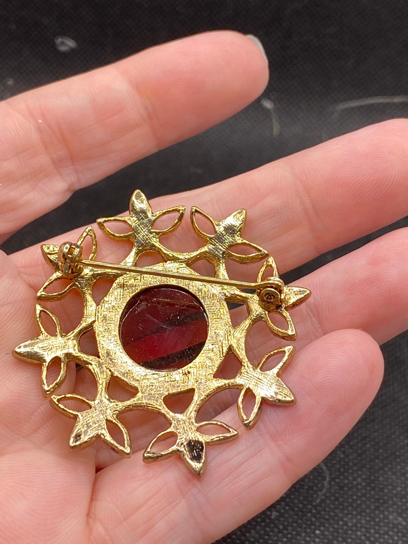 Vintage Renaissance Royal Rhinestone Pin - Etsy