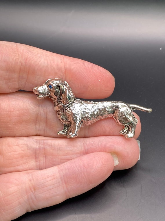Vintage dachshund wiener dog pin - image 1