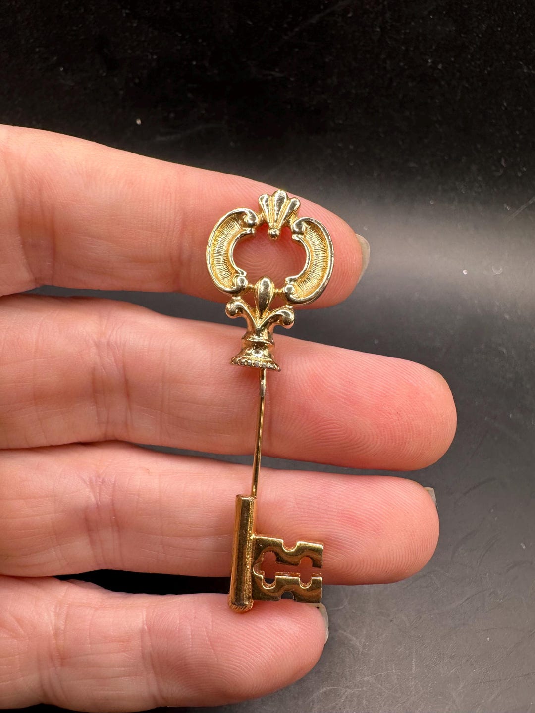 Vintage Renaissance Royal Key Stick Pin - Etsy