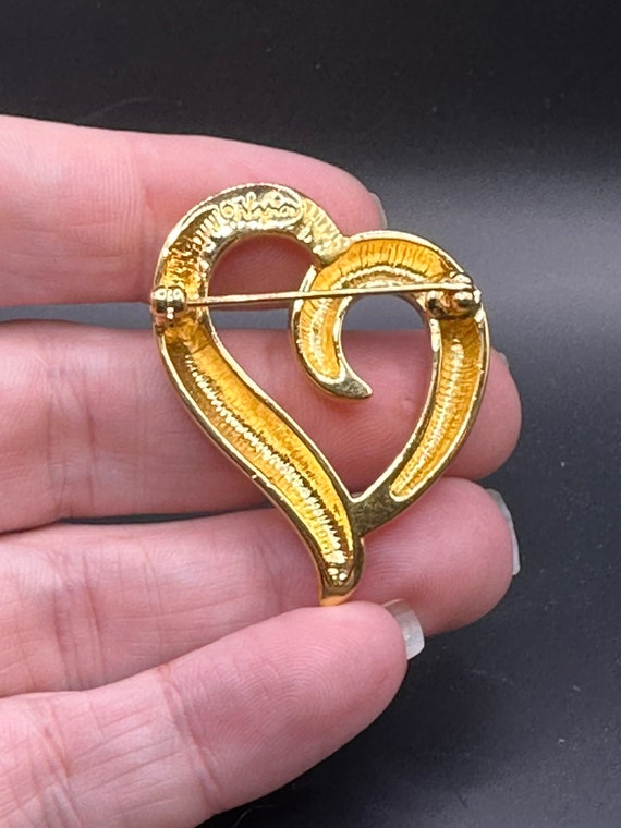 Vintage Heart Pin by Napier - image 4