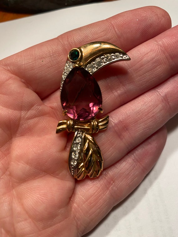 SilverToucan Pin Solid Silver Toucan Sterling Silver Bird Pin Toucan Jewellery Silver Bird Brooch