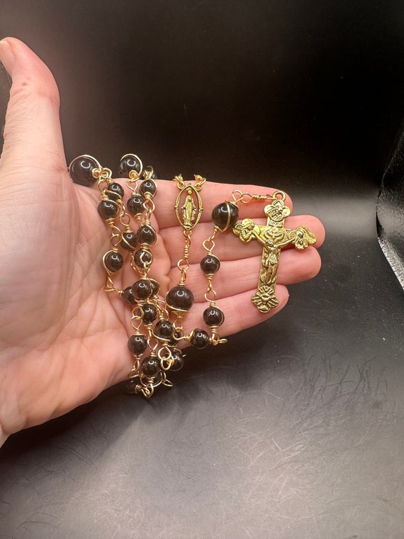 Vintage Rosary with Crucifix and Beads - image 1