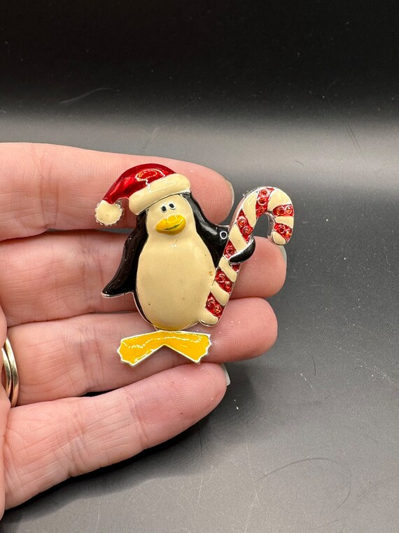 Vintage Christmas Penguin Pin
