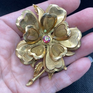 Vintage Flower Pin Oversized Statement Piece