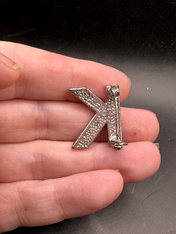 Vintage Letter K Initial Pin - image 2