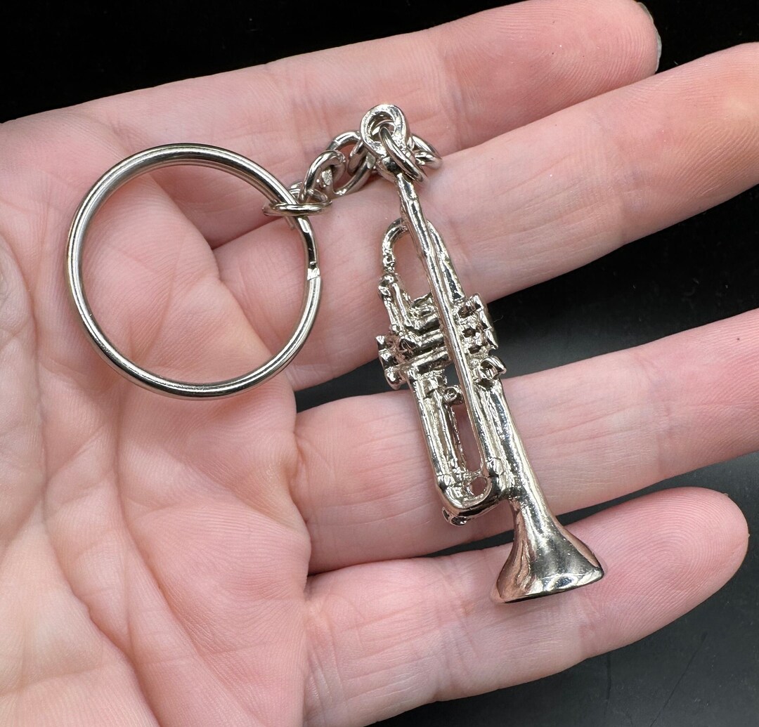 Vintage Trumpet Keychain Etsy