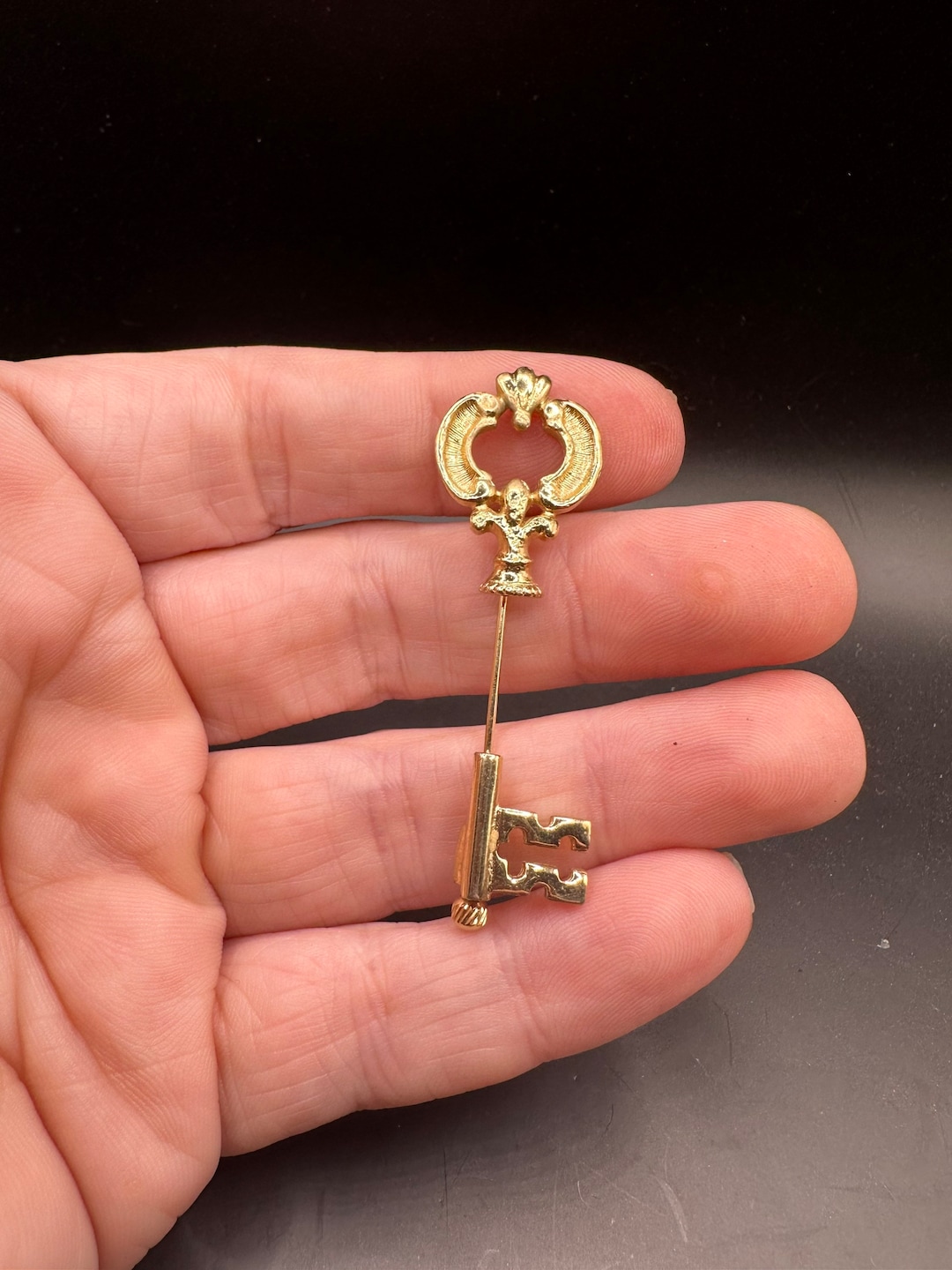 Vintage Renaissance Royal Key Stick Pin - Etsy