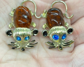 Pair of Vintage Jelly Belly Mouse Scatter Pins