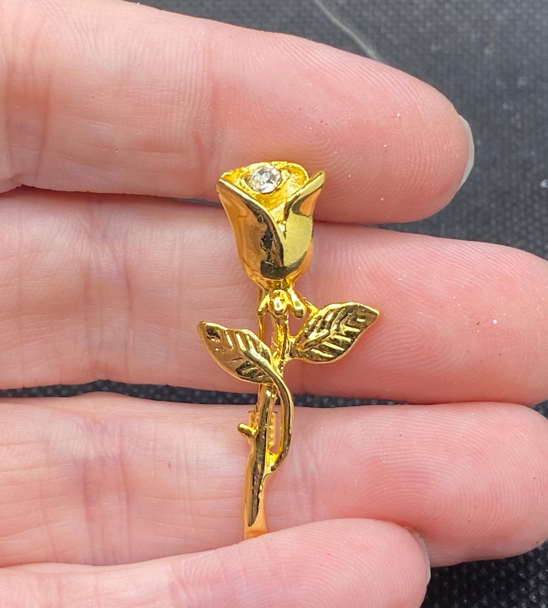 Vintage Rose Flower Pin - Etsy