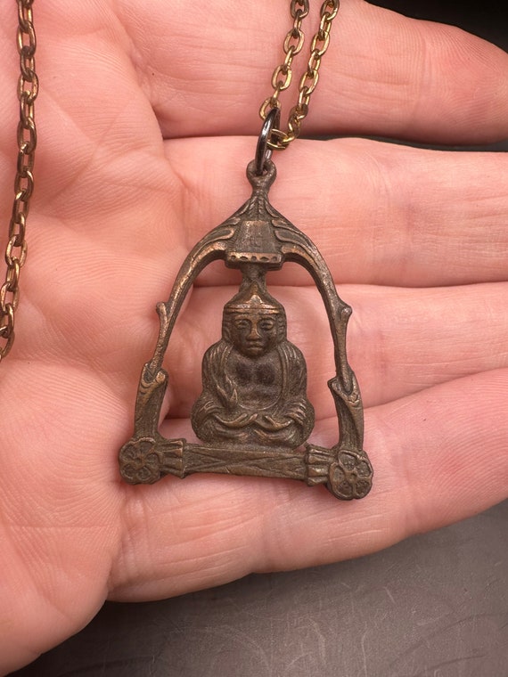 Vintage Chinese Asian Thai God Necklace