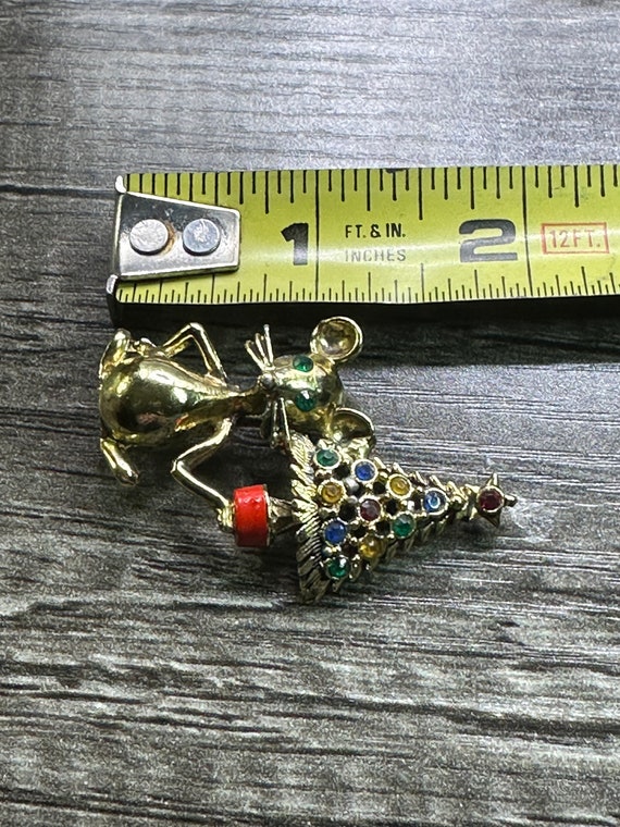 Vintage Christmas Tree Mouse Pin - image 3