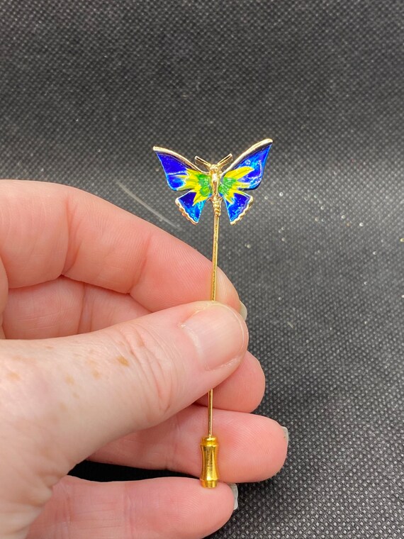Vintage Butterfly Stick Pin - image 3