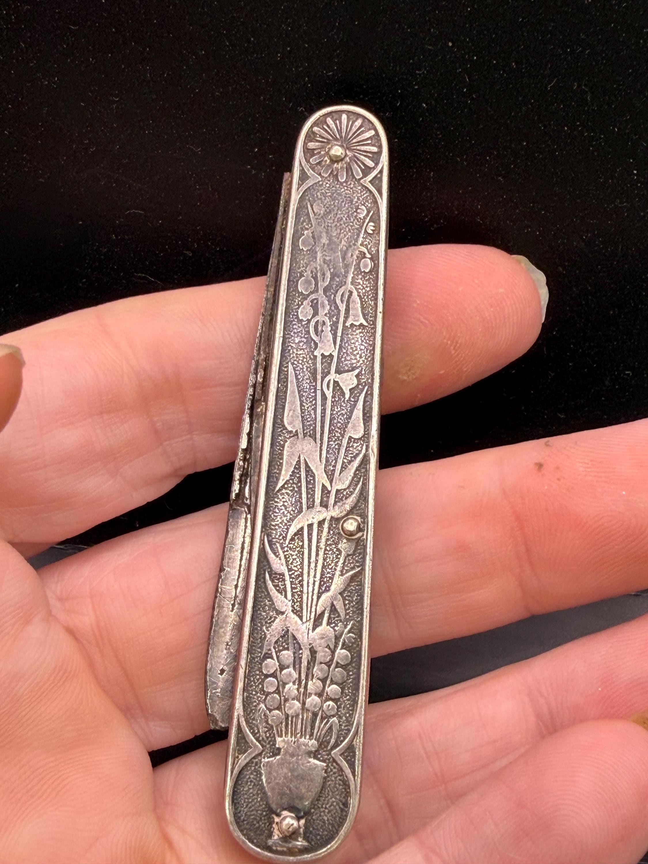 Antique Silver Fruit Knife - Etsy