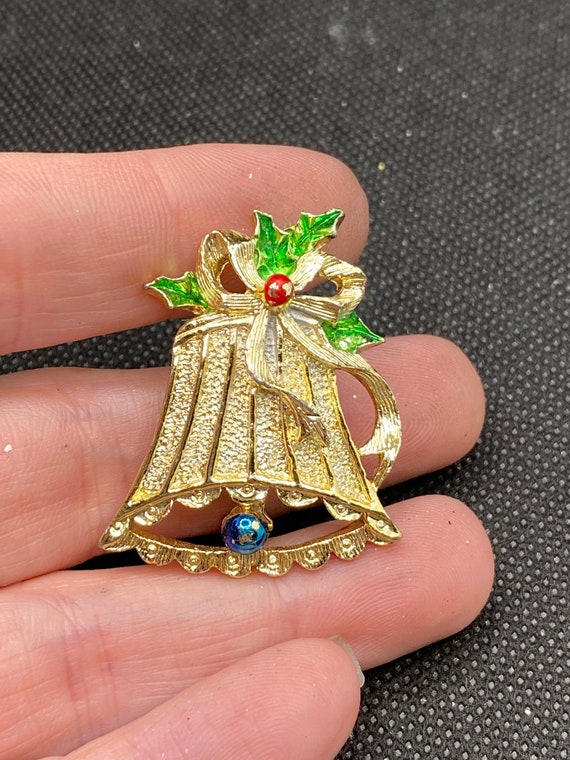 Vintage Christmas Bell pin by Gerry’s - image 1