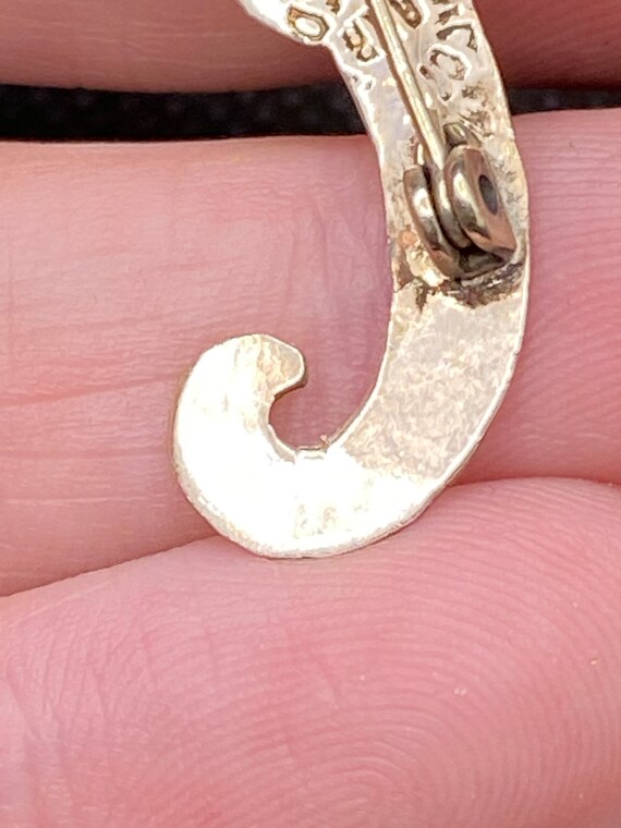 Vintage Sterling Silver Seahorse Pin - image 3