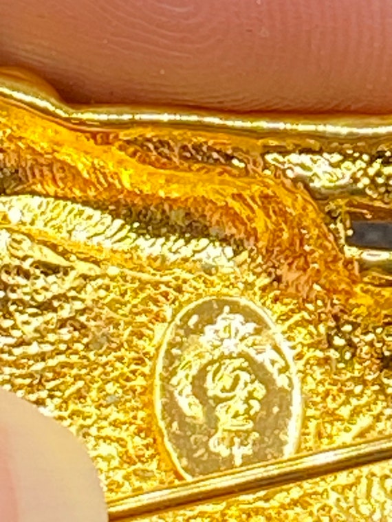Vintage Gold tone Leopard Pin - image 2