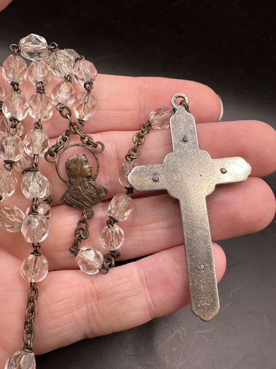 Vintage Art Deco Style Rosary with Crucifix and B… - image 4