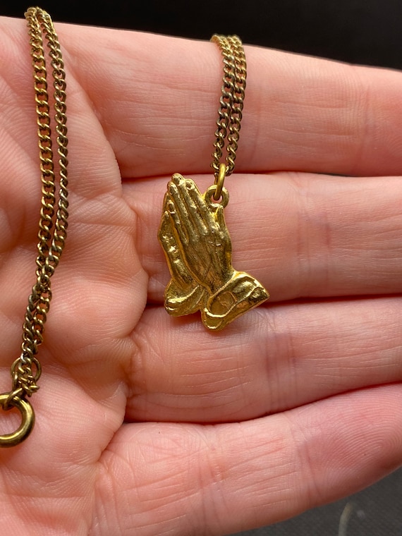 Vintage Pray for Peace Necklace