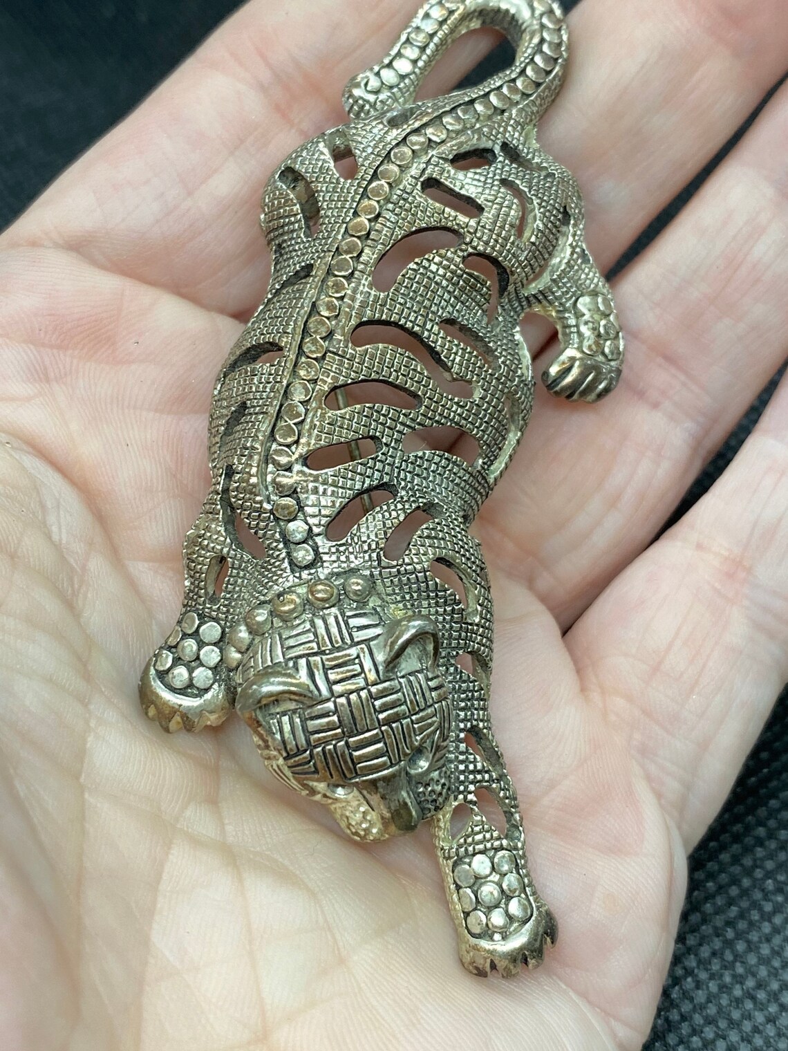 Vintage Tiger Pin | Etsy