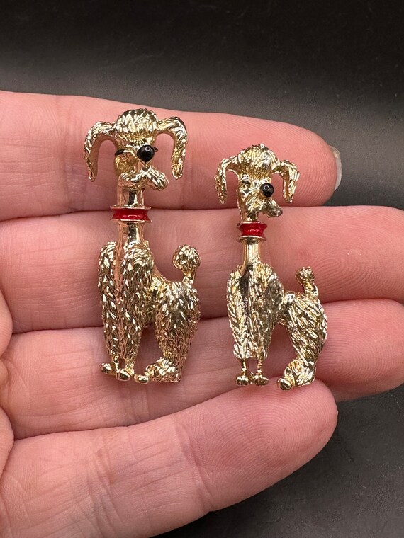 Vintage Poodle Dog Scatter Pins