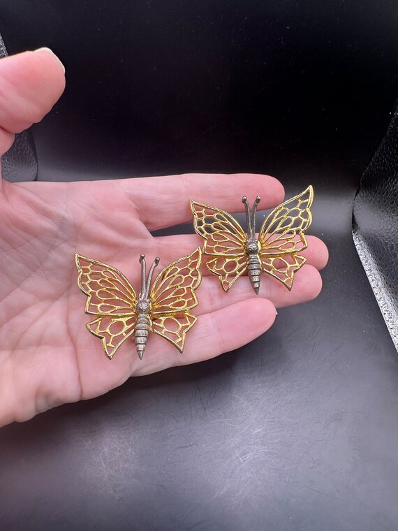 Vintage Pair of Butterfly Pins