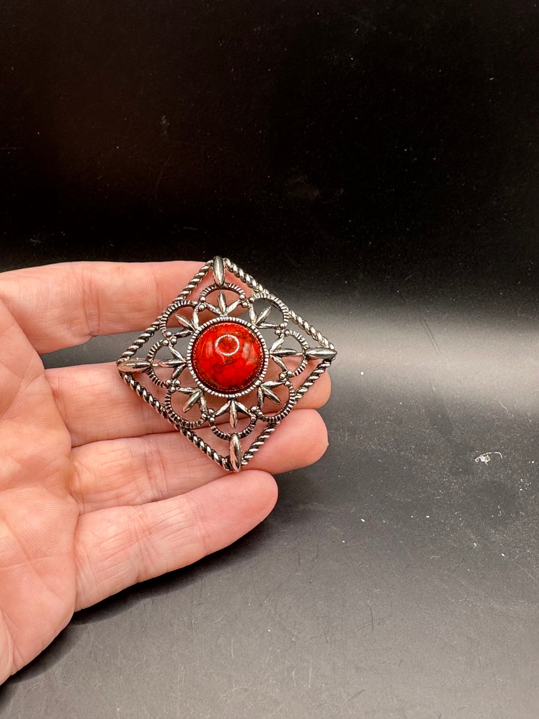 Vintage Renaissance Royal Style Pin by Sarah Coventry - Etsy