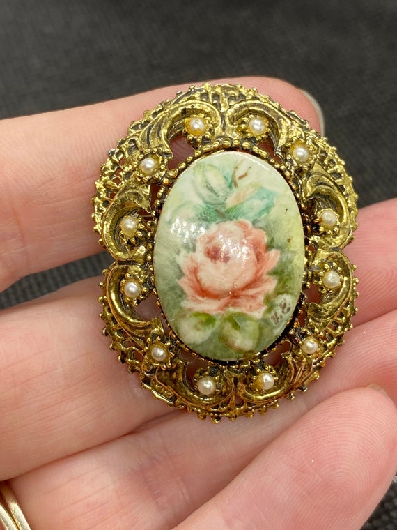 PEARL PIN MINI VINTAGE ROSE PEARL PIN MINI VINTAGE ROSE